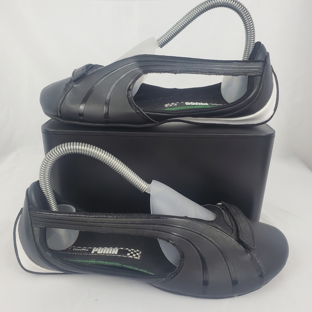 Puma x Ballerinas Driving Comfort Shoes Flats Womens US 7.5 Black White